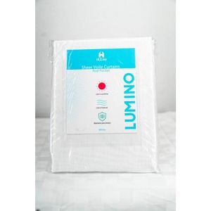 Sheer Voile Curtain, Rod Pocket, White, 54 x 84, set of 2